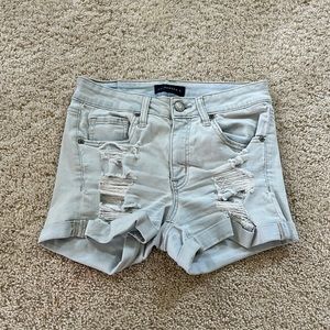 Aeropostal light wash distressed jean shorts